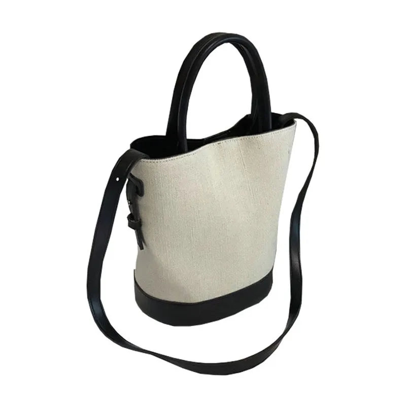 Large-Capacity Shoulder Bag with Stitching Detail