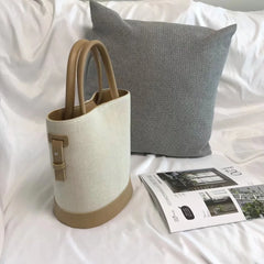 Large-Capacity Shoulder Bag with Stitching Detail