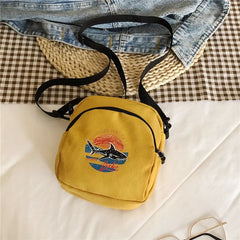 Mini Canvas Crossbody Bag Sling Purses Small Shoulder Phone Pouch
