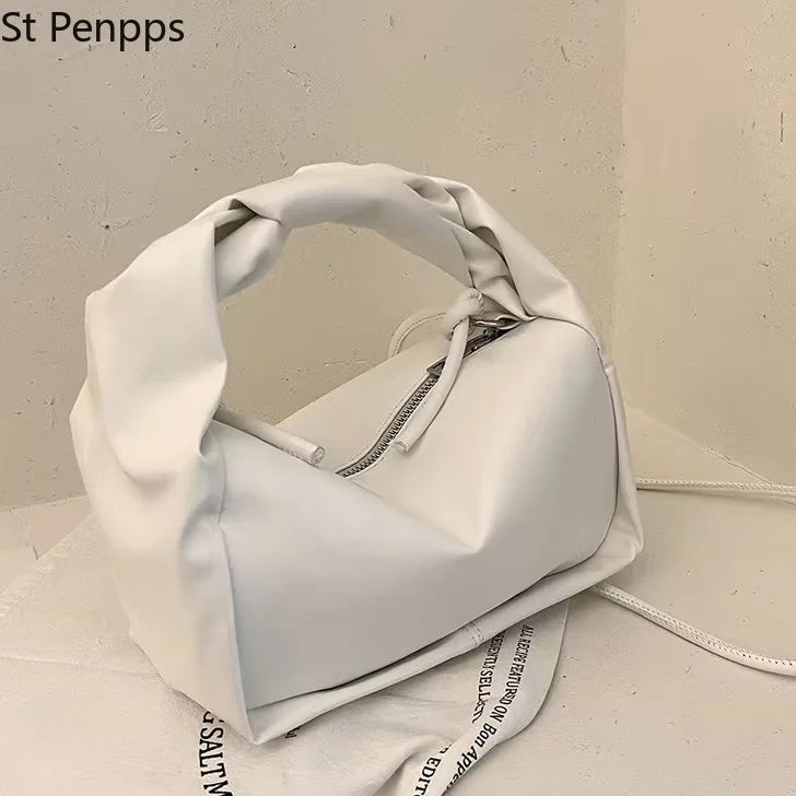 Summer Soft PU Leather Hobo Shoulder Bag for Women Crossbody Bag