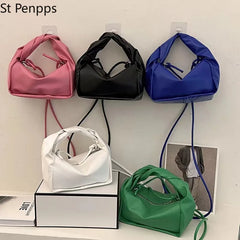 Summer Soft PU Leather Hobo Shoulder Bag for Women Crossbody Bag