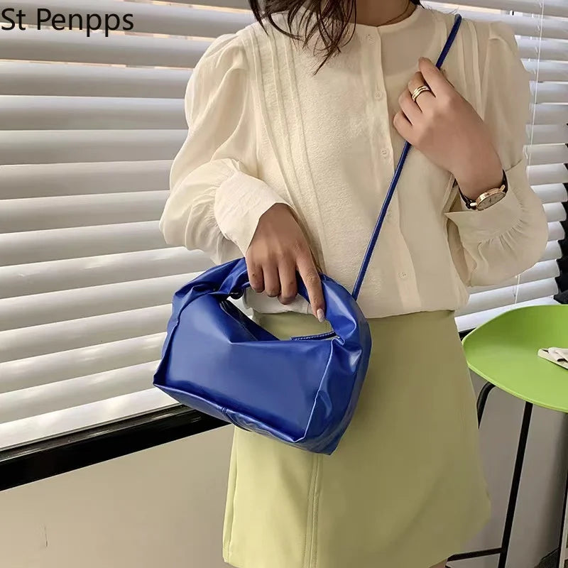 Summer Soft PU Leather Hobo Shoulder Bag for Women Crossbody Bag