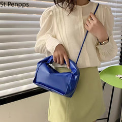 Summer Soft PU Leather Hobo Shoulder Bag for Women Crossbody Bag