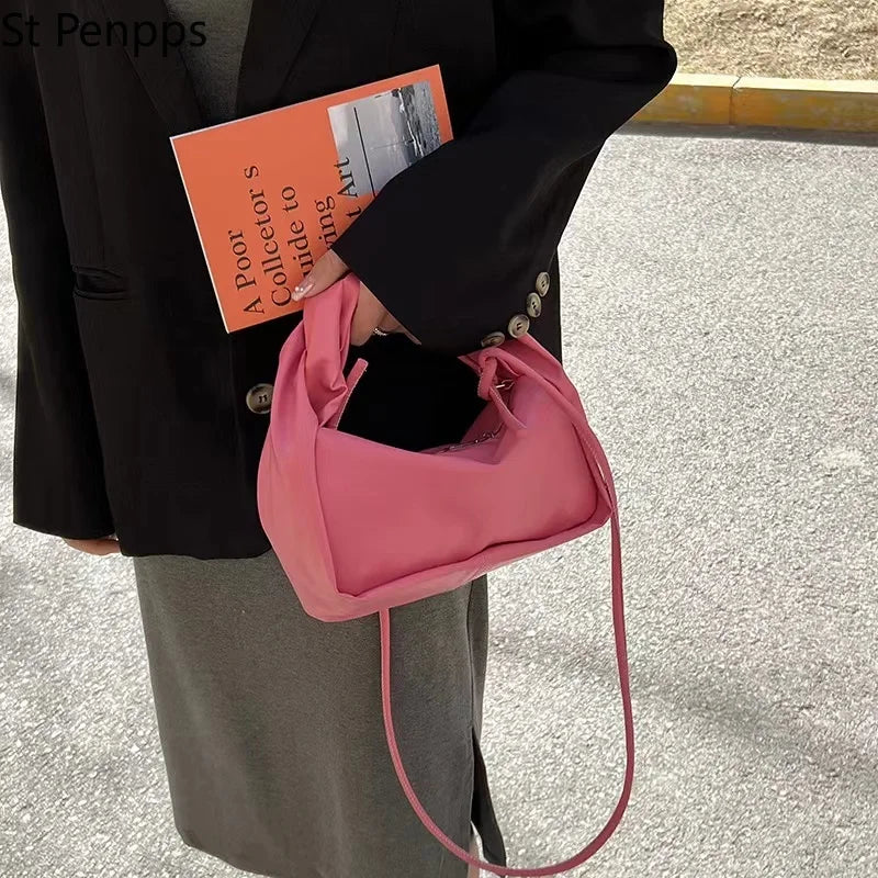 Summer Soft PU Leather Hobo Shoulder Bag for Women Crossbody Bag