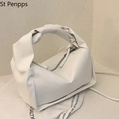 Summer Soft PU Leather Hobo Shoulder Bag for Women Crossbody Bag