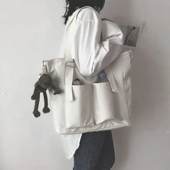 Waterproof Canvas Messenger Bag Large Capacity Tote