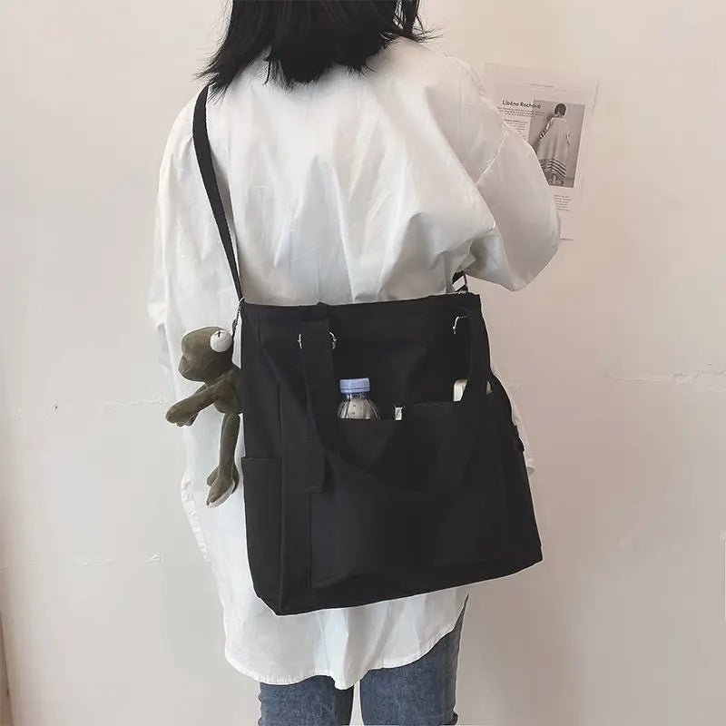 Waterproof Canvas Messenger Bag Large Capacity Tote