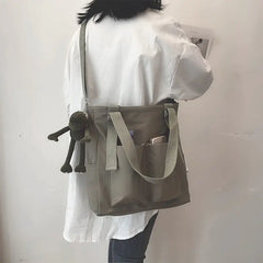Waterproof Canvas Messenger Bag Large Capacity Tote