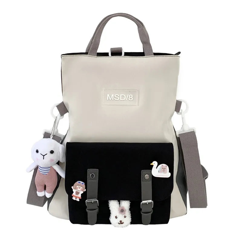 Waterproof Canvas Mini Backpack For Women Travel School Bag