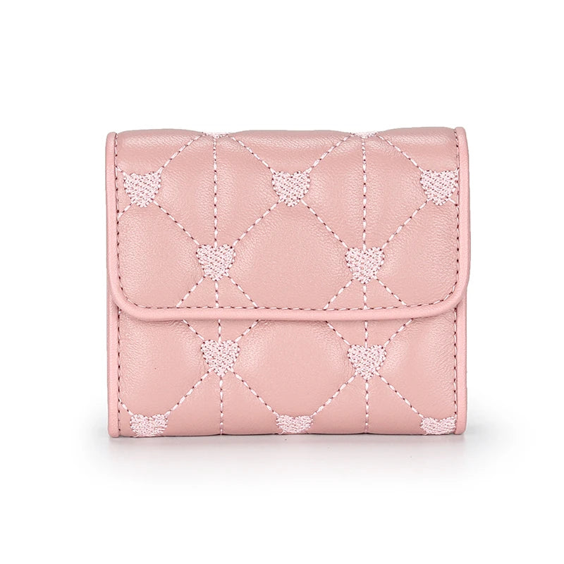 Small Leather Ladies Wallet Short Purse Porte Feuille Femme Wallet