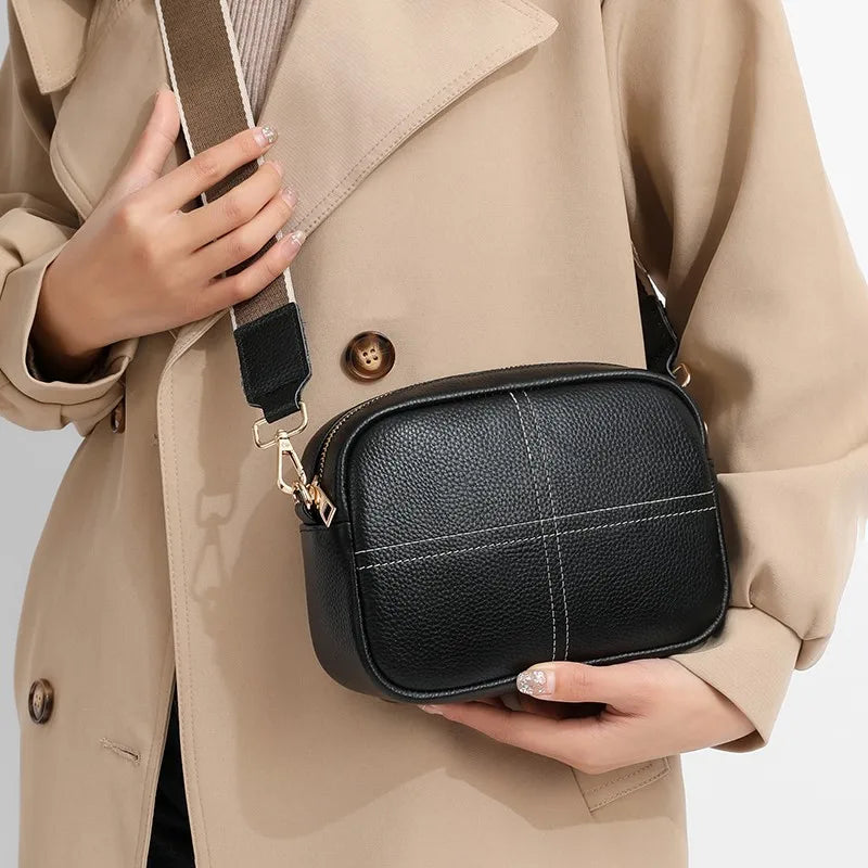Women Leather Crossbody Bag Waterproof Large Capacity Messenger Bag