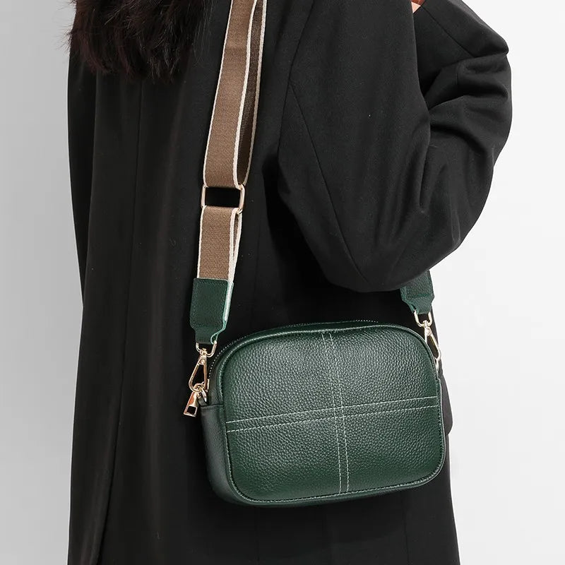 Women Leather Crossbody Bag Waterproof Large Capacity Messenger Bag