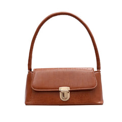 Stone Pattern Women Handbag PU Leather Flap Shoulder Bag