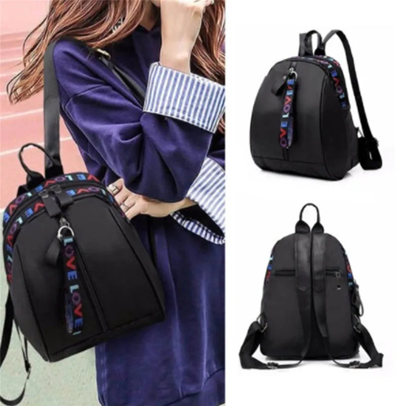 Women Mini Backpack Oxford Shoulder Bag Small Bagpack Multi-Function