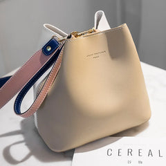Women's Bucket Shoulder Bag Solid Single Strap Cross-Body Bag