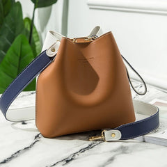 Women's Bucket Shoulder Bag Solid Single Strap Cross-Body Bag