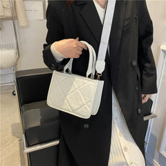 Women's Shoulder Bag Plaid Handbag Wide Strap Crossbody Bag