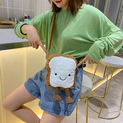 Toast Bread Duck Plush Bag Girl Student Messenger Bags Women Shoulder Bag