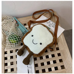 Toast Bread Duck Plush Bag Girl Student Messenger Bags Women Shoulder Bag