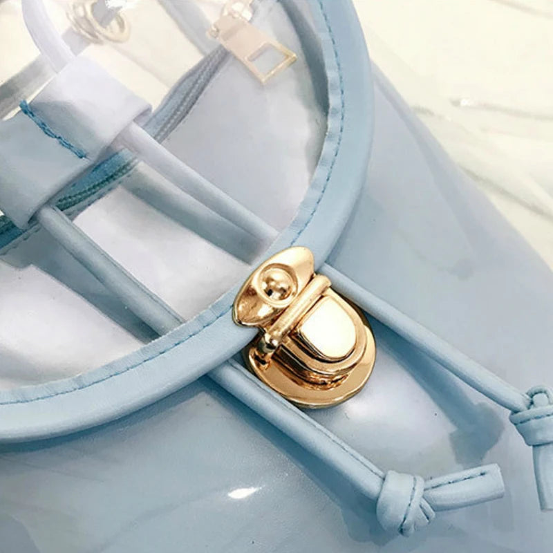 Transparent Backpack Crystal Bag Outdoor PVC Travel Jelly Small Backpack