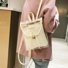 Transparent Backpack Crystal Bag Outdoor PVC Travel Jelly Small Backpack