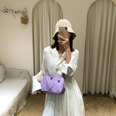 Women's Solid Chains Crossbody Bag with Mini Purse 2pcs