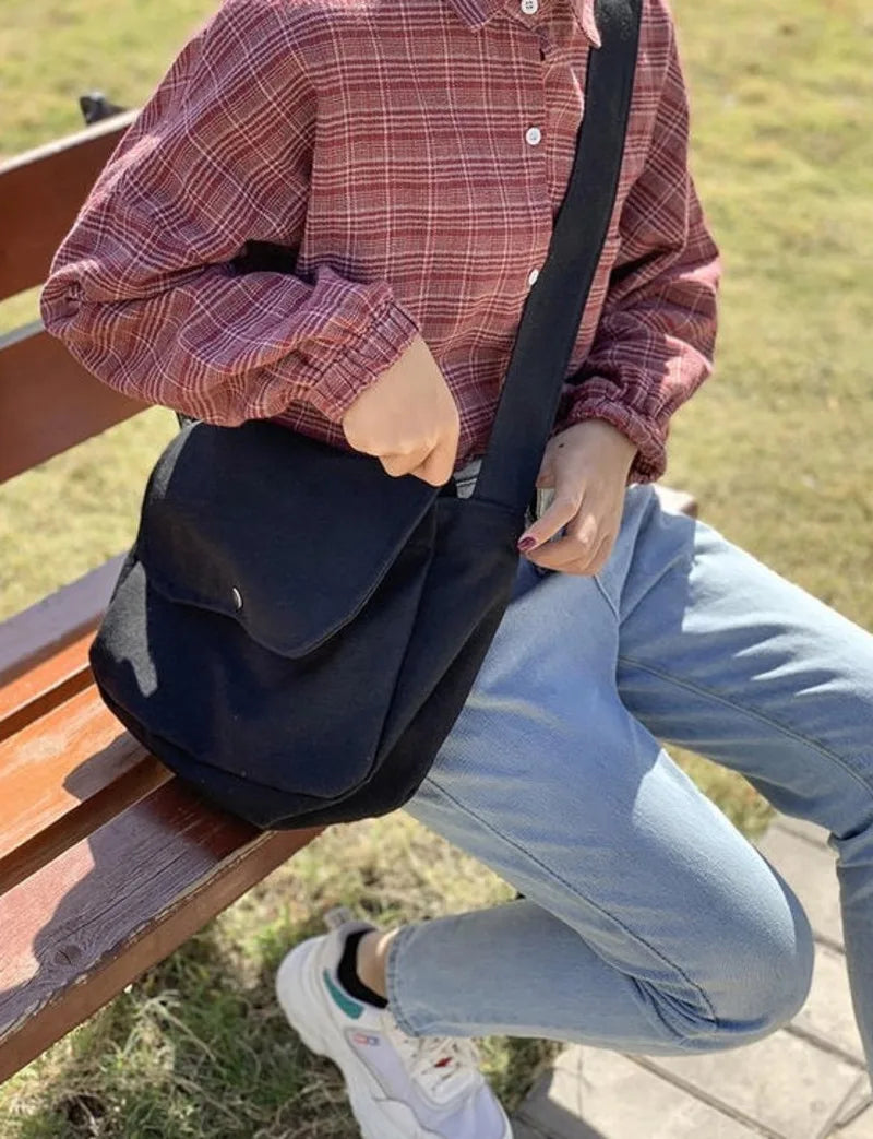 Vintage Canvas Shoulder Bag