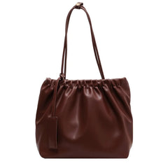 Large Capacity Bucket Bag PU Leather Shoulder Bags Women Underarm Bag