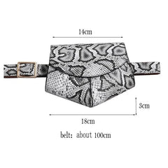 Mini Pockets Ladies PU Leather Waist Belt Bag Women Mini Disco Waist Pack