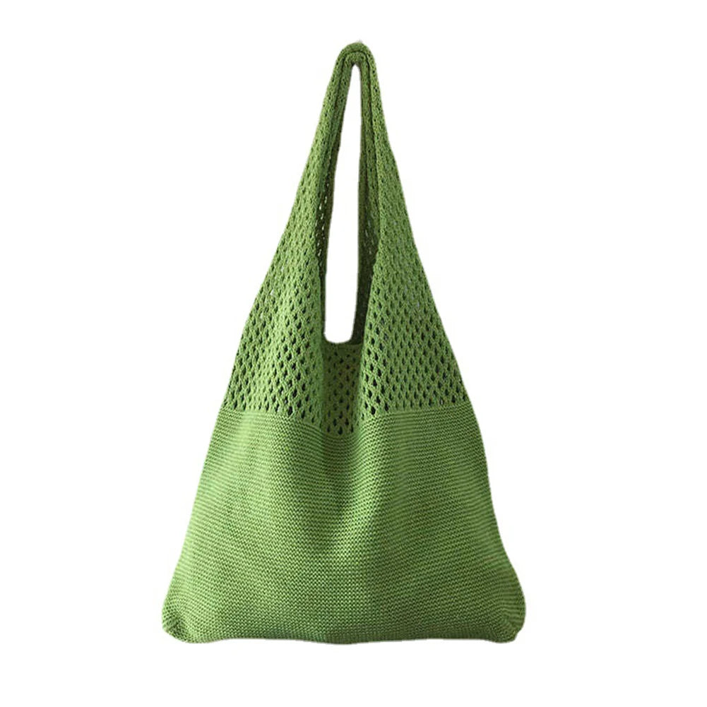 Vintage Hollow Woven Women Shoulder Bags Knitting Large Capacity Handbags