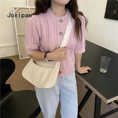 Vintage PU Leather Shoulder Bag for Women Large Capacity Crossbody Bag