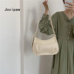 Vintage Leather Shoulder Bag for Women Crossbody Purse