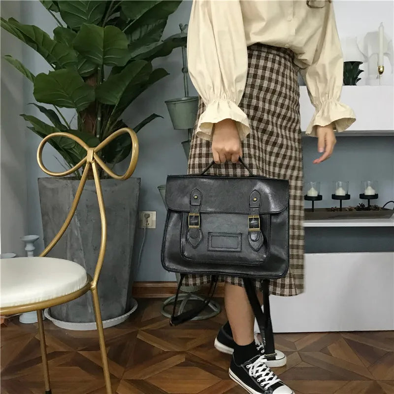 Vintage Women Backpacks Preppy Style Student Backpack Multi-functional Female Sh