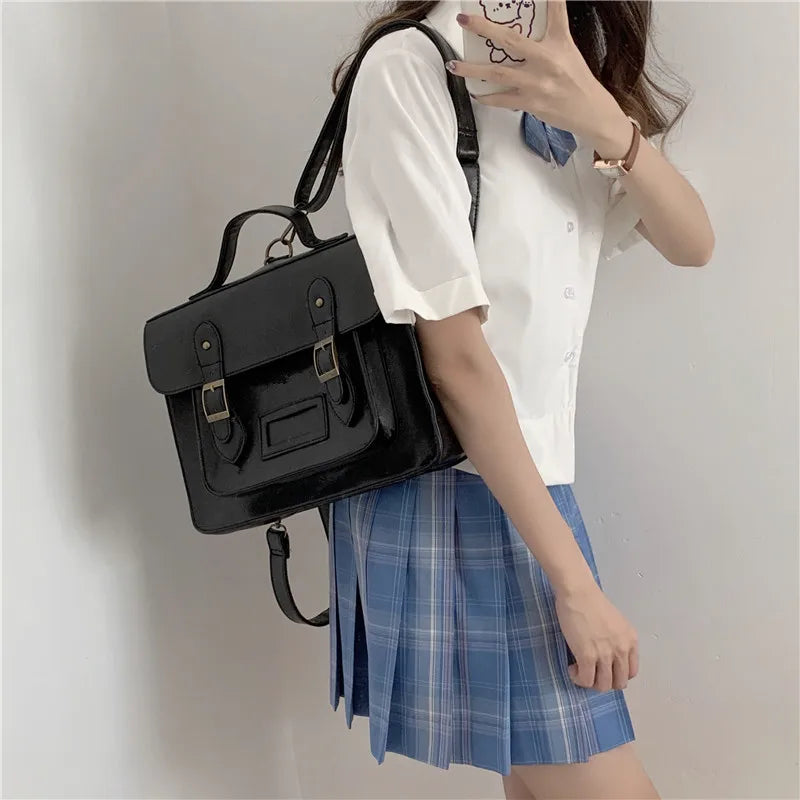 Vintage Women Backpacks Preppy Style Student Backpack Multifunctional