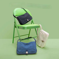 Women Bag Solid Nylon Satchels LOCK Casual Shoulder Bags Handbags Tote Bag