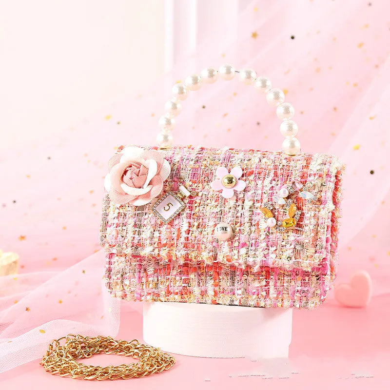 Women Mini Handbags Tote Pearl Messenger Bag Girl Small Coin Wallet Pouch