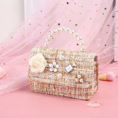 Women Mini Handbags Tote Pearl Messenger Bag Girl Small Coin Wallet Pouch