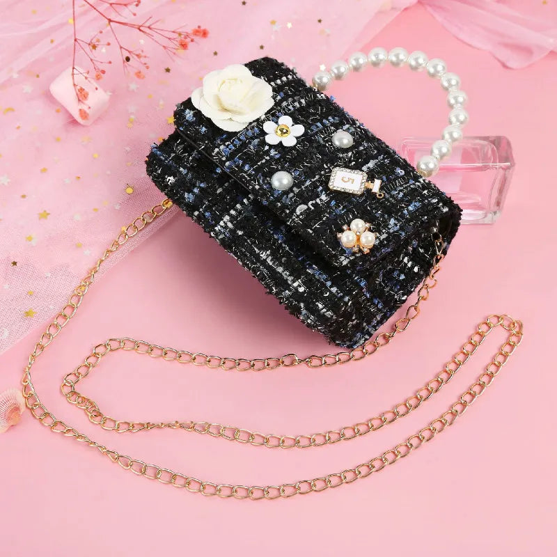 Women Mini Handbags Tote Pearl Messenger Bag Girl Small Coin Wallet Pouch