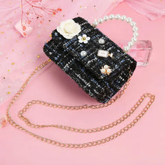 Women Mini Handbags Tote Pearl Messenger Bag Girl Small Coin Wallet Pouch