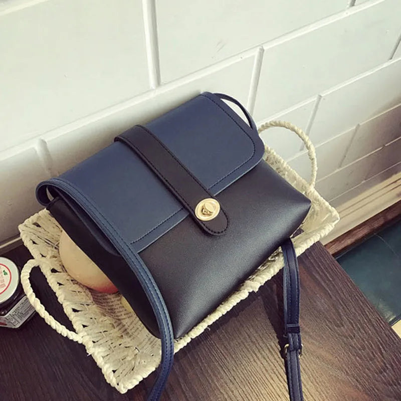Small Leather Shoulder Bag for Women Crossbody Messenger Zipper&Hasp