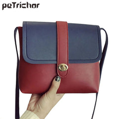 Small Leather Shoulder Bag for Women Crossbody Messenger Zipper&Hasp