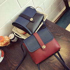 Small Leather Shoulder Bag for Women Crossbody Messenger Zipper&Hasp