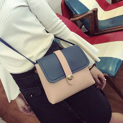 Small Leather Shoulder Bag for Women Crossbody Messenger Zipper&Hasp