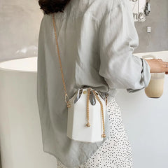Hot Bucket Bag Women PU Leather Shoulder Chain Crossbody Messenger