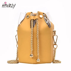 Hot Bucket Bag Women PU Leather Shoulder Chain Crossbody Messenger