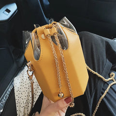 Hot Bucket Bag Women PU Leather Shoulder Chain Crossbody Messenger