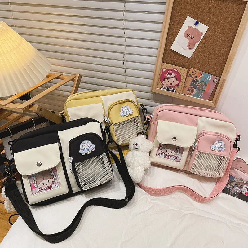 Vintage Small Shoulder Bag for Women, Transparent Messenger Bag