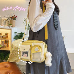 Vintage Small Shoulder Bag for Women, Transparent Messenger Bag