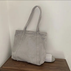 One-shoulder Retro Canvas Shopping Bag