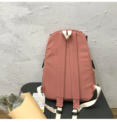 Nylon Women Backpacks Large Capacity College Backpack Female Travel Bag Red